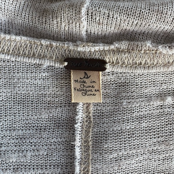 Free People Grey Knit Cardigan | Size Small - Picture 4 of 5